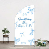Lofaris Out of Blue Before I Do Wedding Half Moon Arch Backdrop
